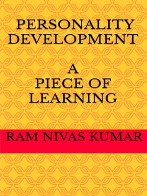 cover image of Personality Development a Piece of Learning
